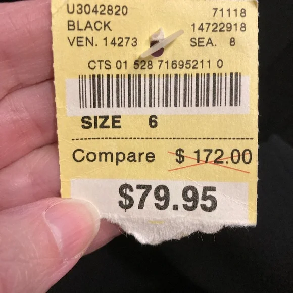 Jones Wear Black Pantsuit with Gold Buttons Mud Century Inspired 80s Powersuit - Picture 13 of 13